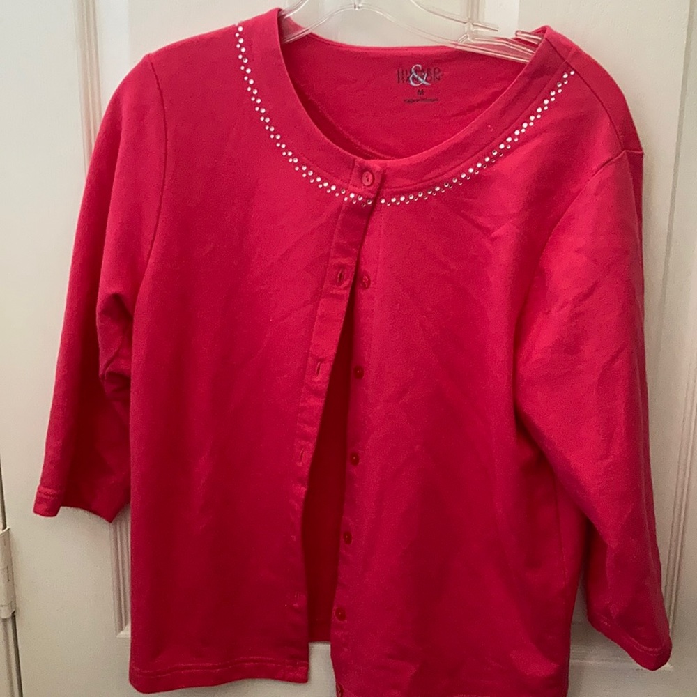 FINAL MARKDOWN Ladies’ Hillard & Hanson French Terry Cardigan (M)